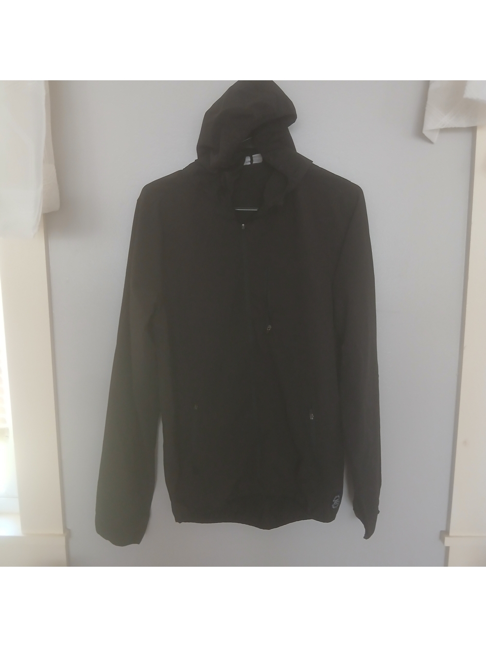 Ron Jon Black Windbreaker Jacket Full Zip Men Small